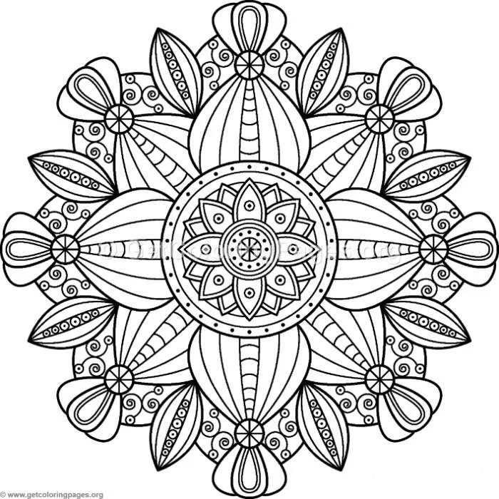 Flower Mandala Coloring Pages 21