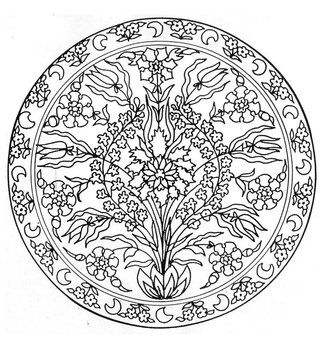 Flower Mandala Coloring Pages 23