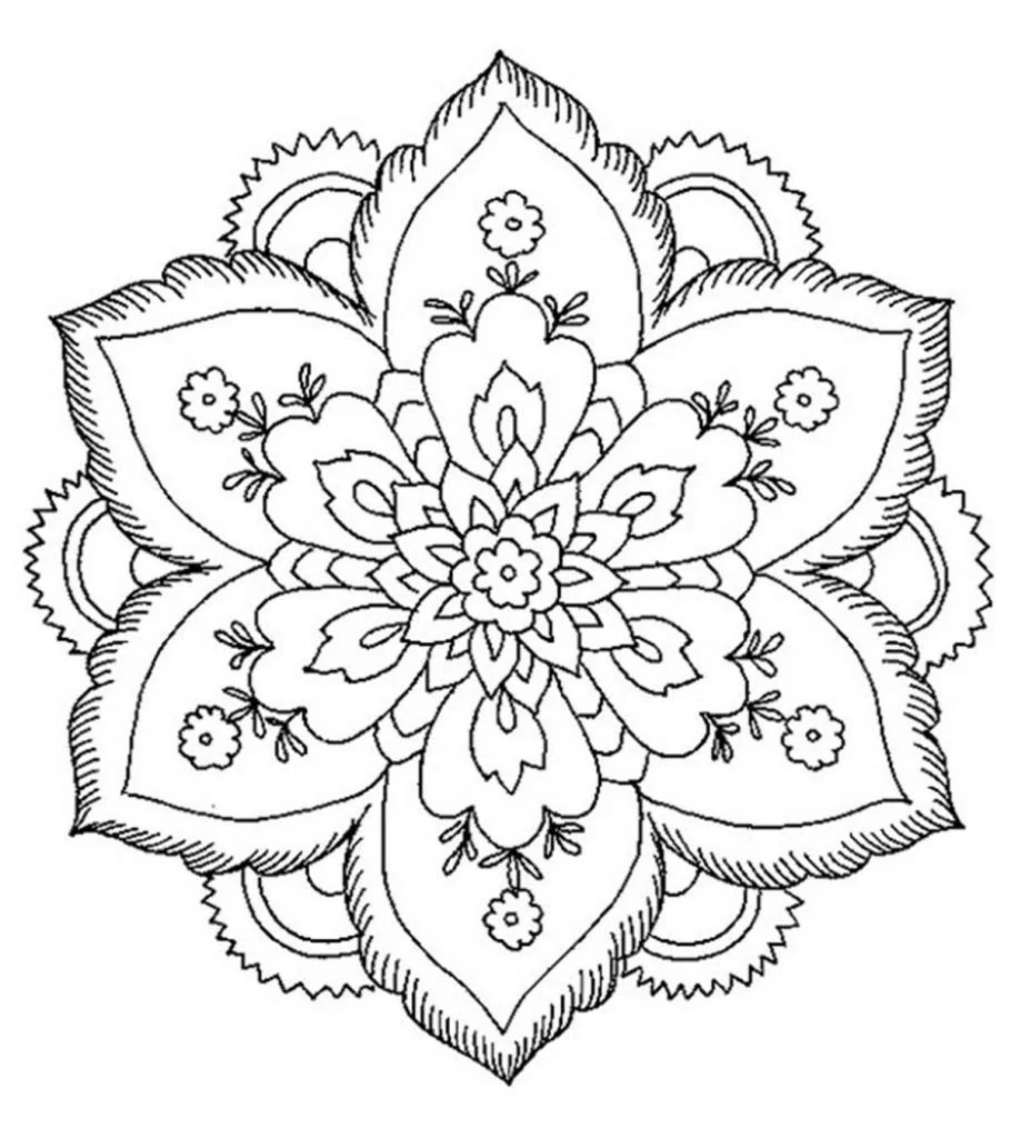 Flower Mandala Coloring Pages 5