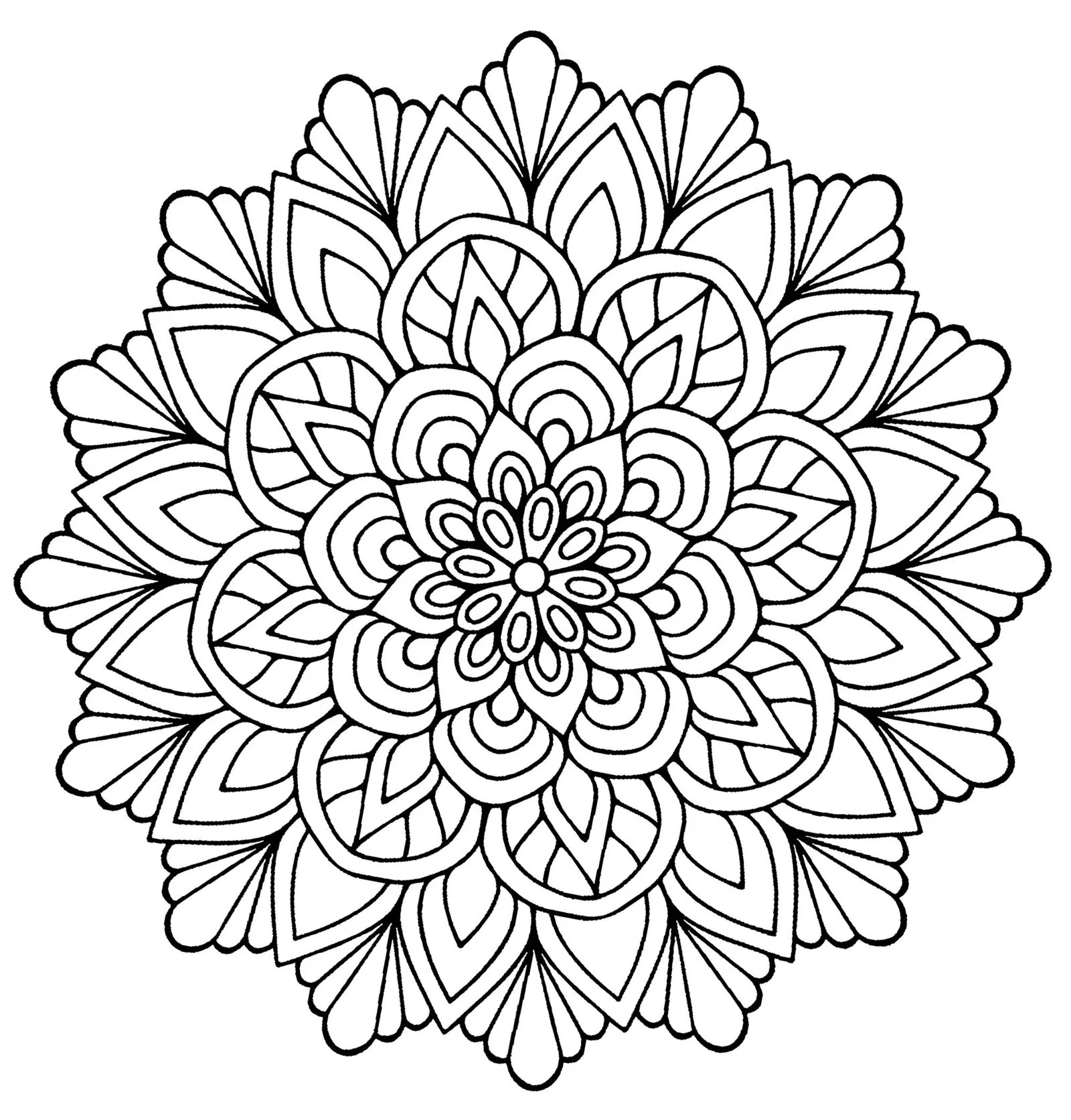 Flower Mandala Coloring Pages 7