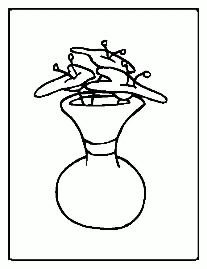 Flower Pot Coloring Pages 16