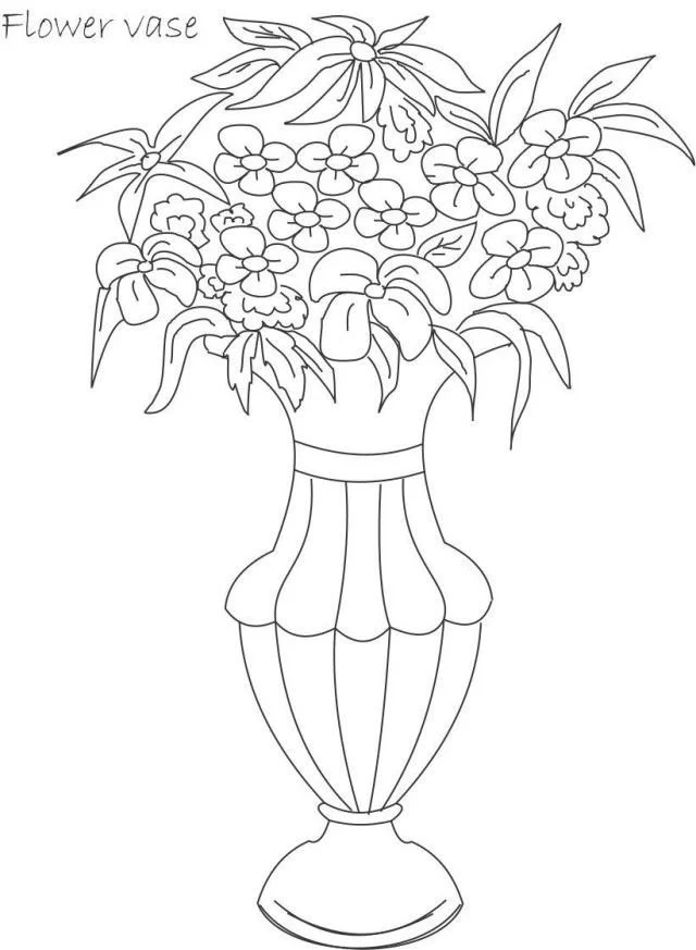 Flower Pot Coloring Pages 19