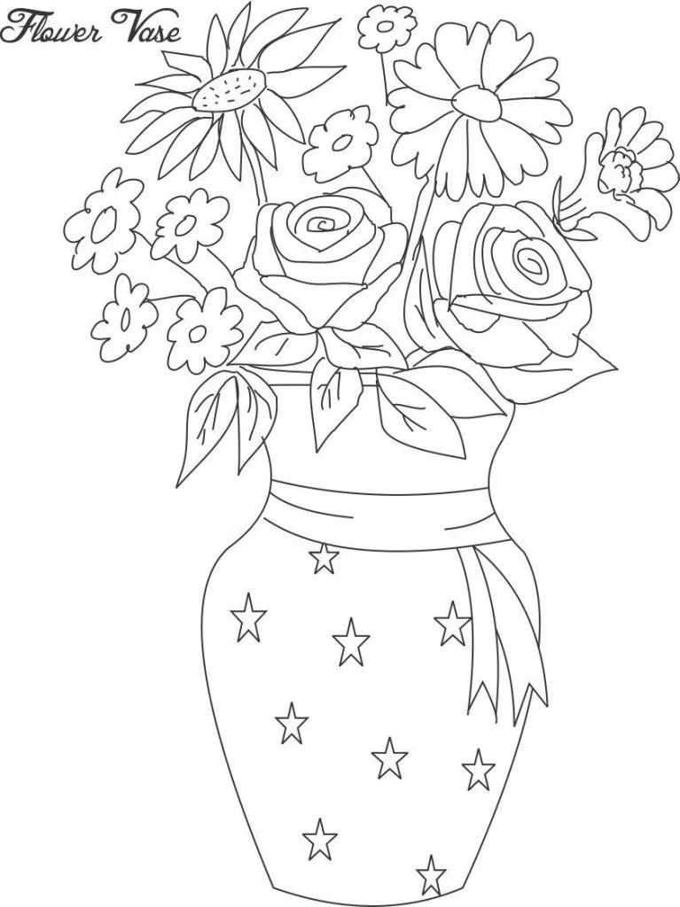 Flower Pot Coloring Pages 23