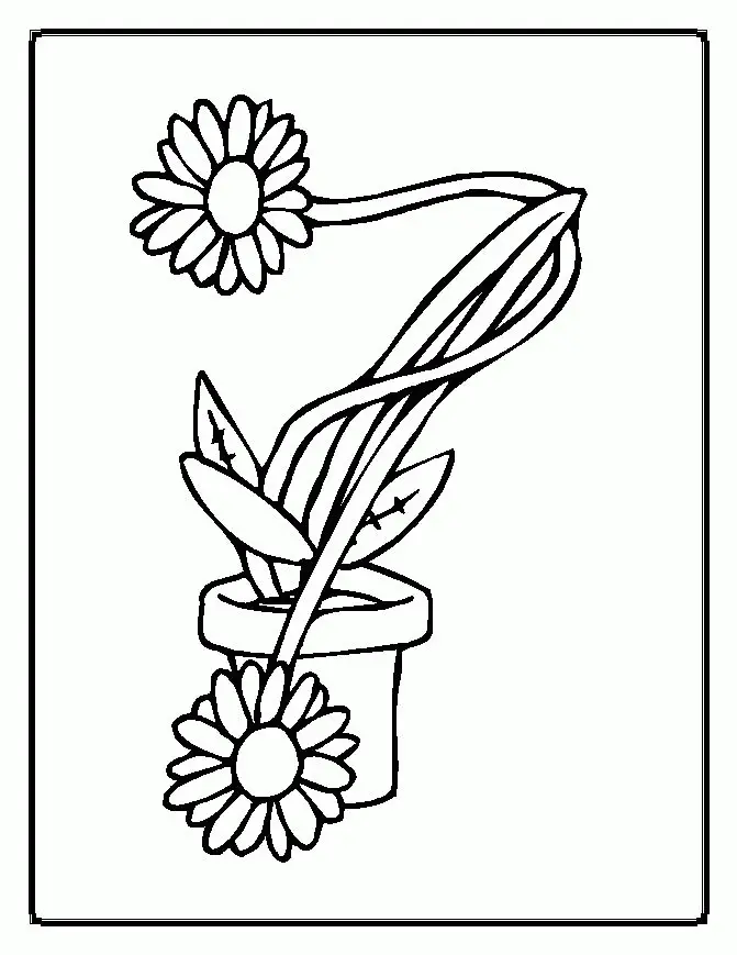 Flower Pot Coloring Pages 29