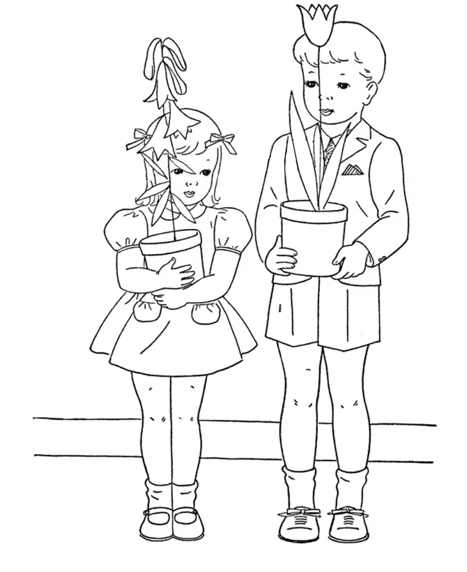 Flower Pot Coloring Pages 39