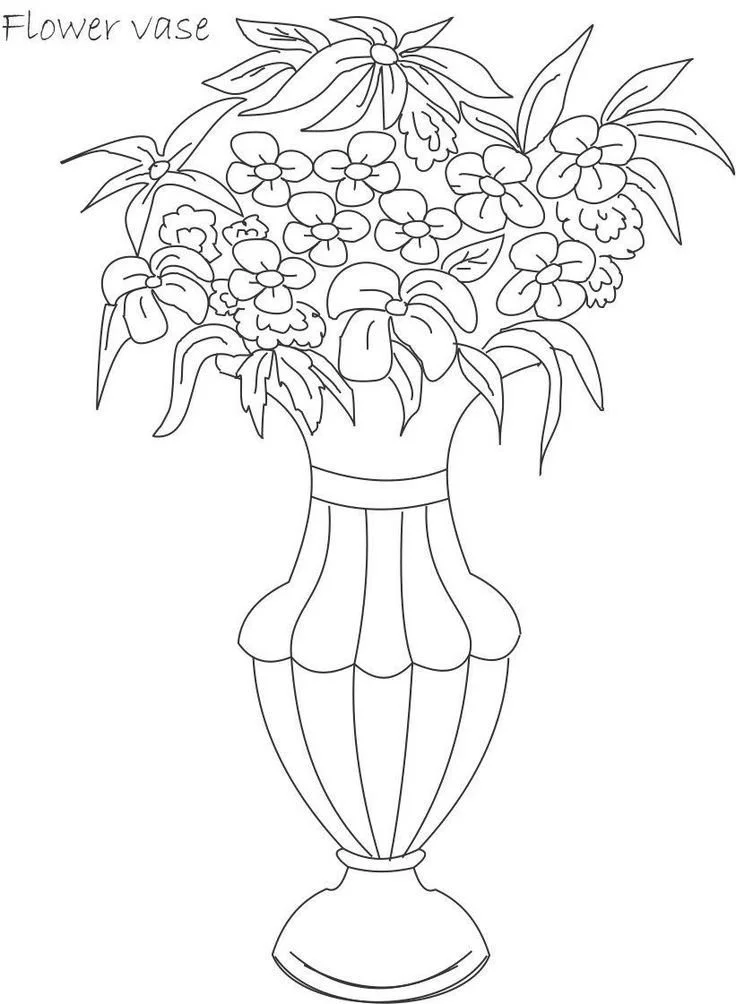 Flower Pot Coloring Pages 41
