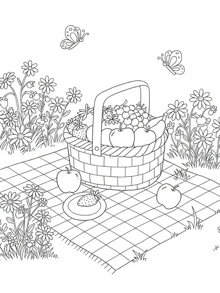 Flores e Borboletas para Colorir 2