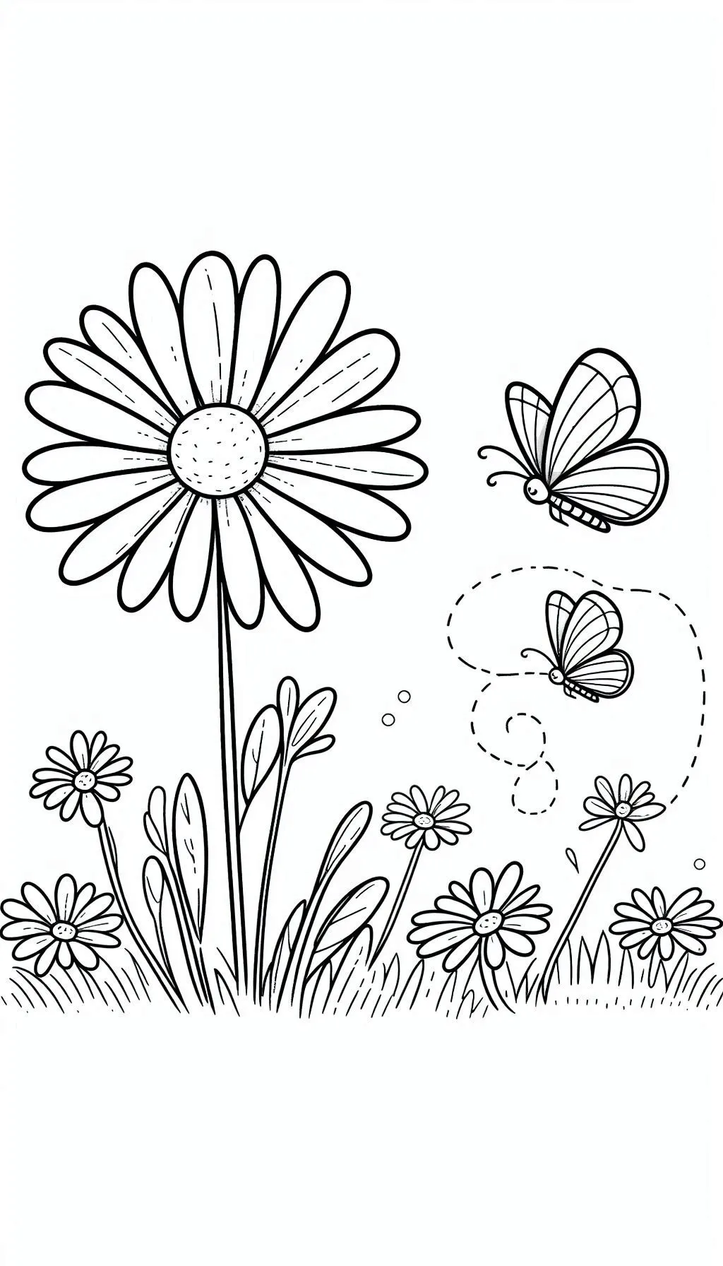 Flores e Borboletas para Colorir 7