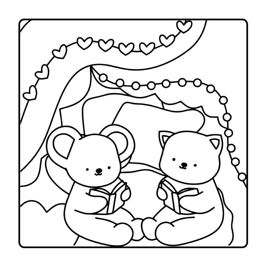 Fluffy Cozy Friends Ausmalbilder 16