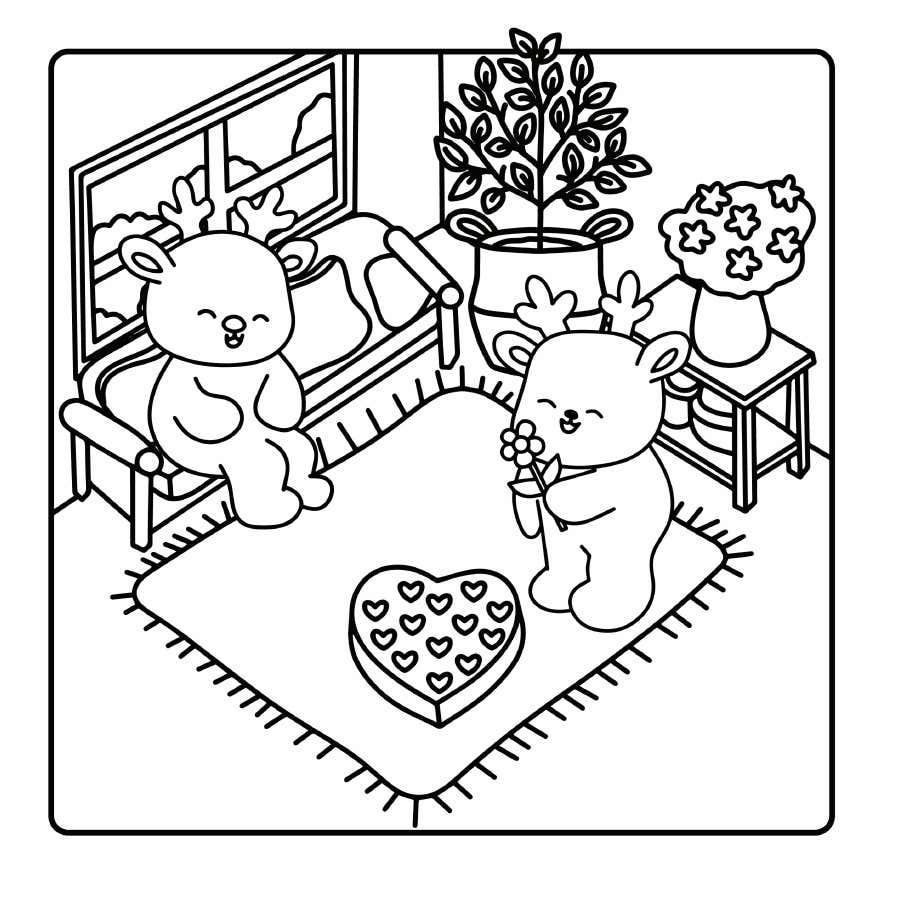 Fluffy Cozy Friends Ausmalbilder 19