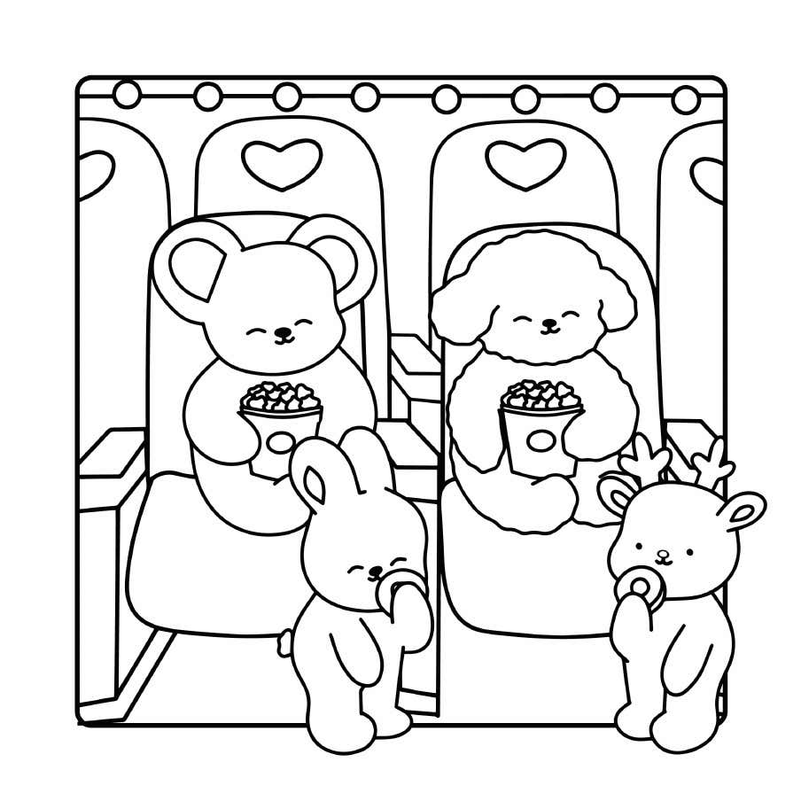 Fluffy Cozy Friends Ausmalbilder 25