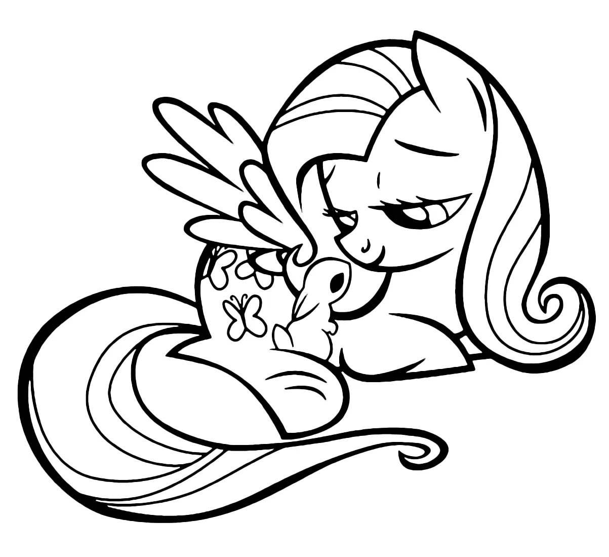 Fluttershy Para Colorear 24