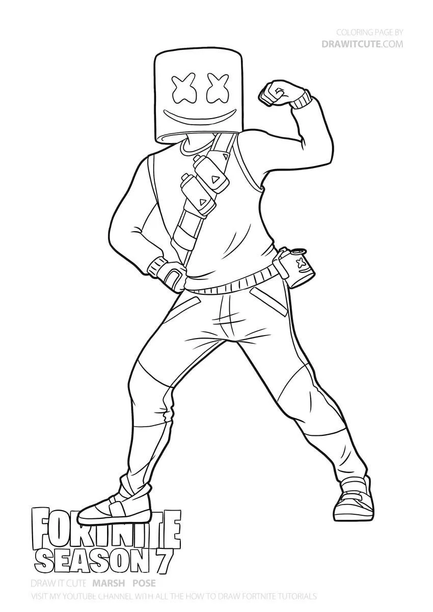 Fortnite coloring pages 18