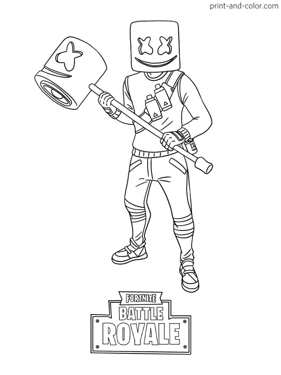 Fortnite coloring pages 45