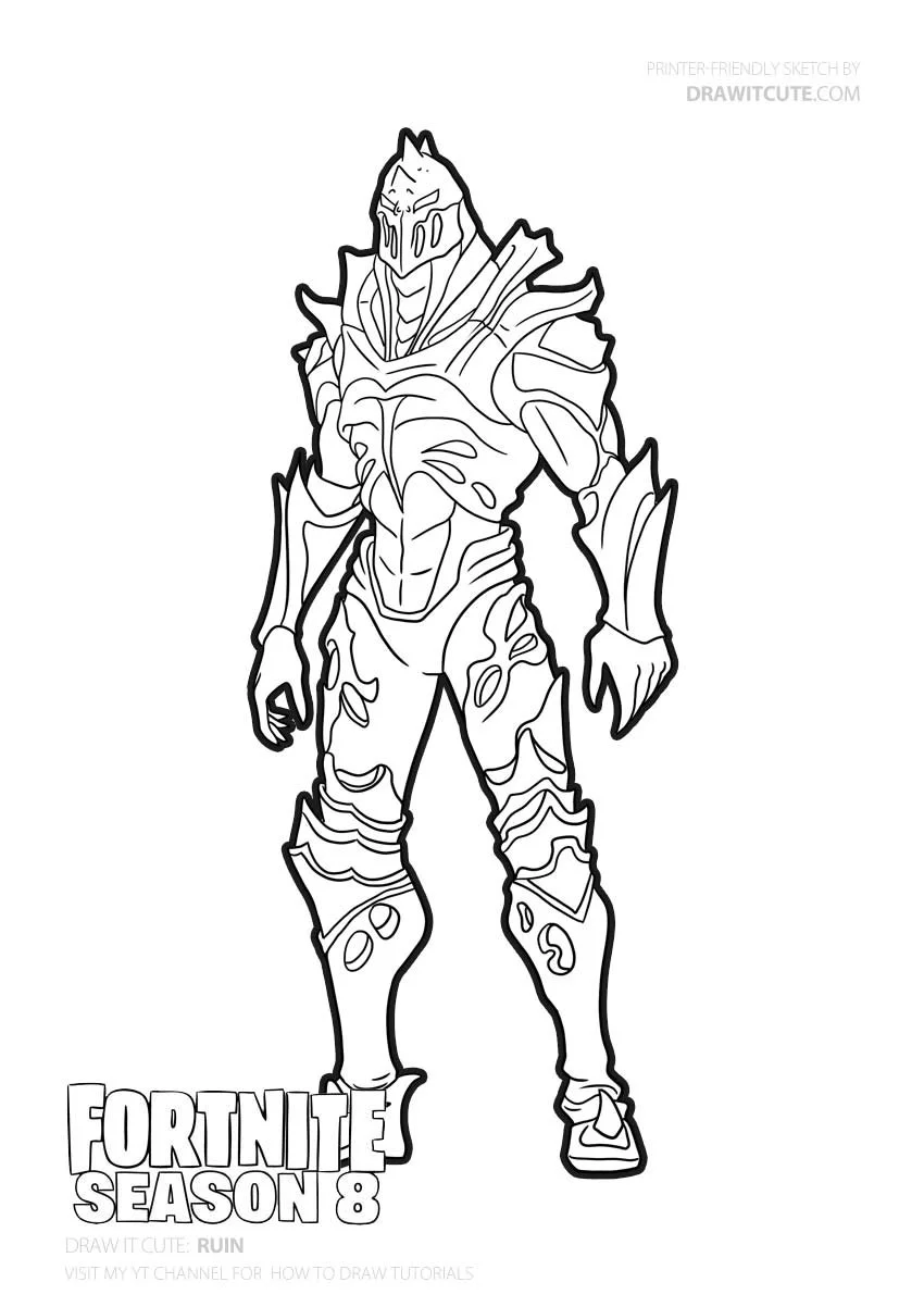 Fortnite coloring pages 6