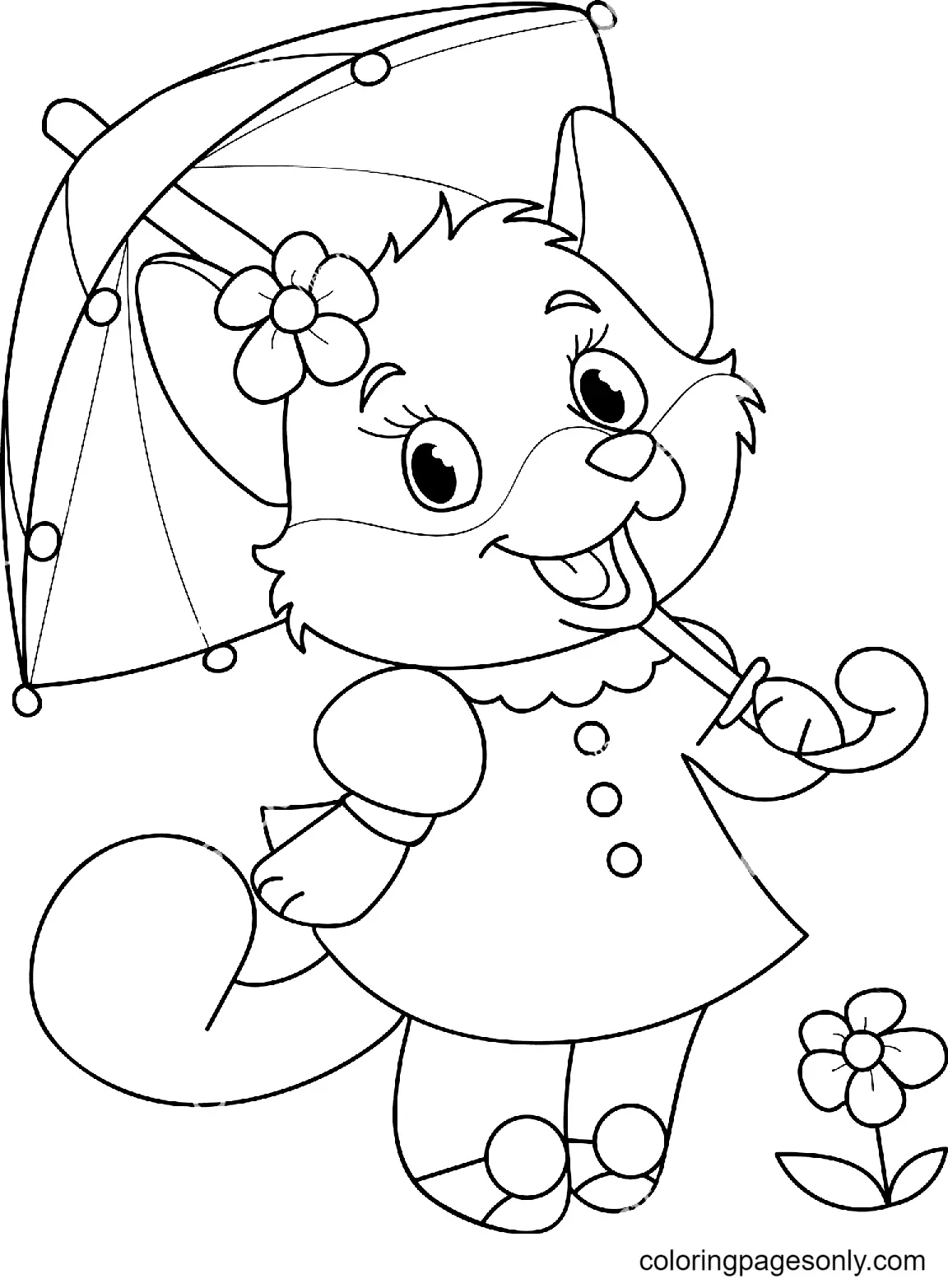 Fox Coloring Pages 48