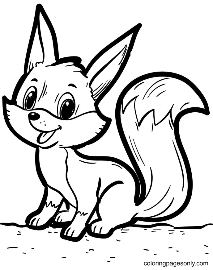 Fox Coloring Pages 49