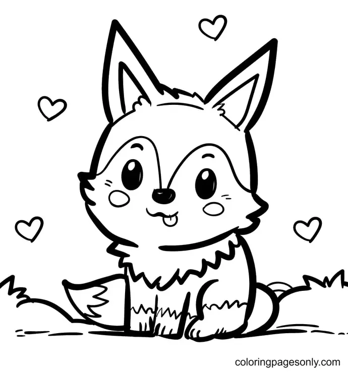 Fox Coloring Pages 6