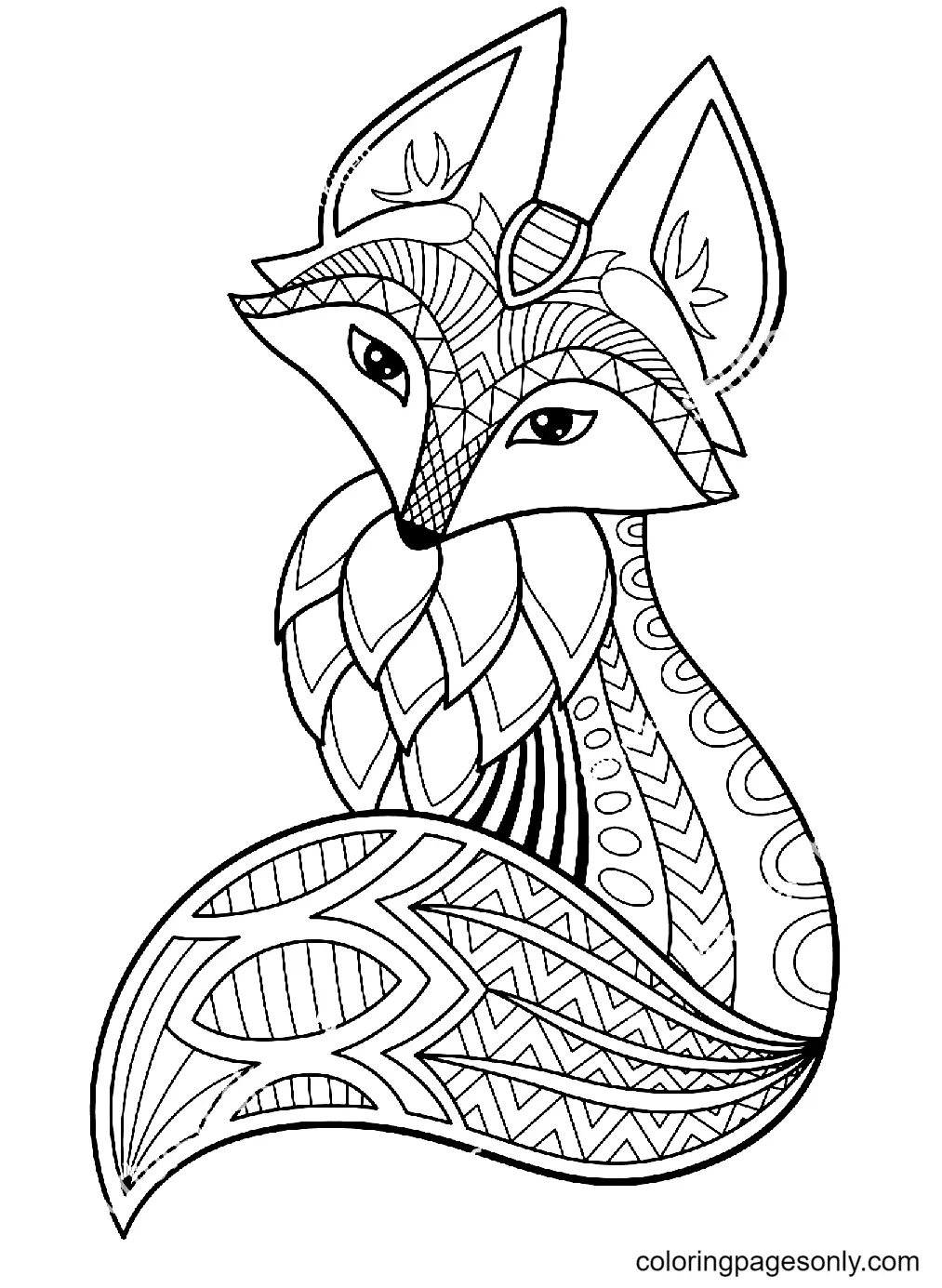 Fox Coloring Pages 7