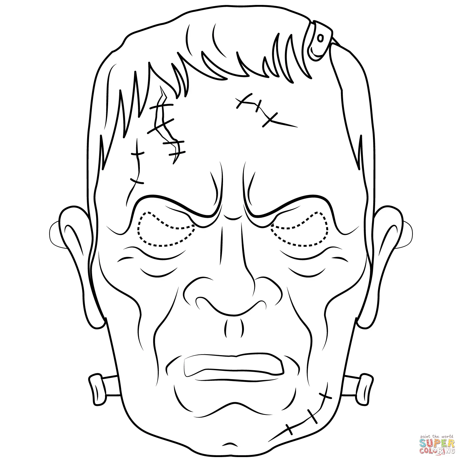 Frankenstein Para Colorear 13