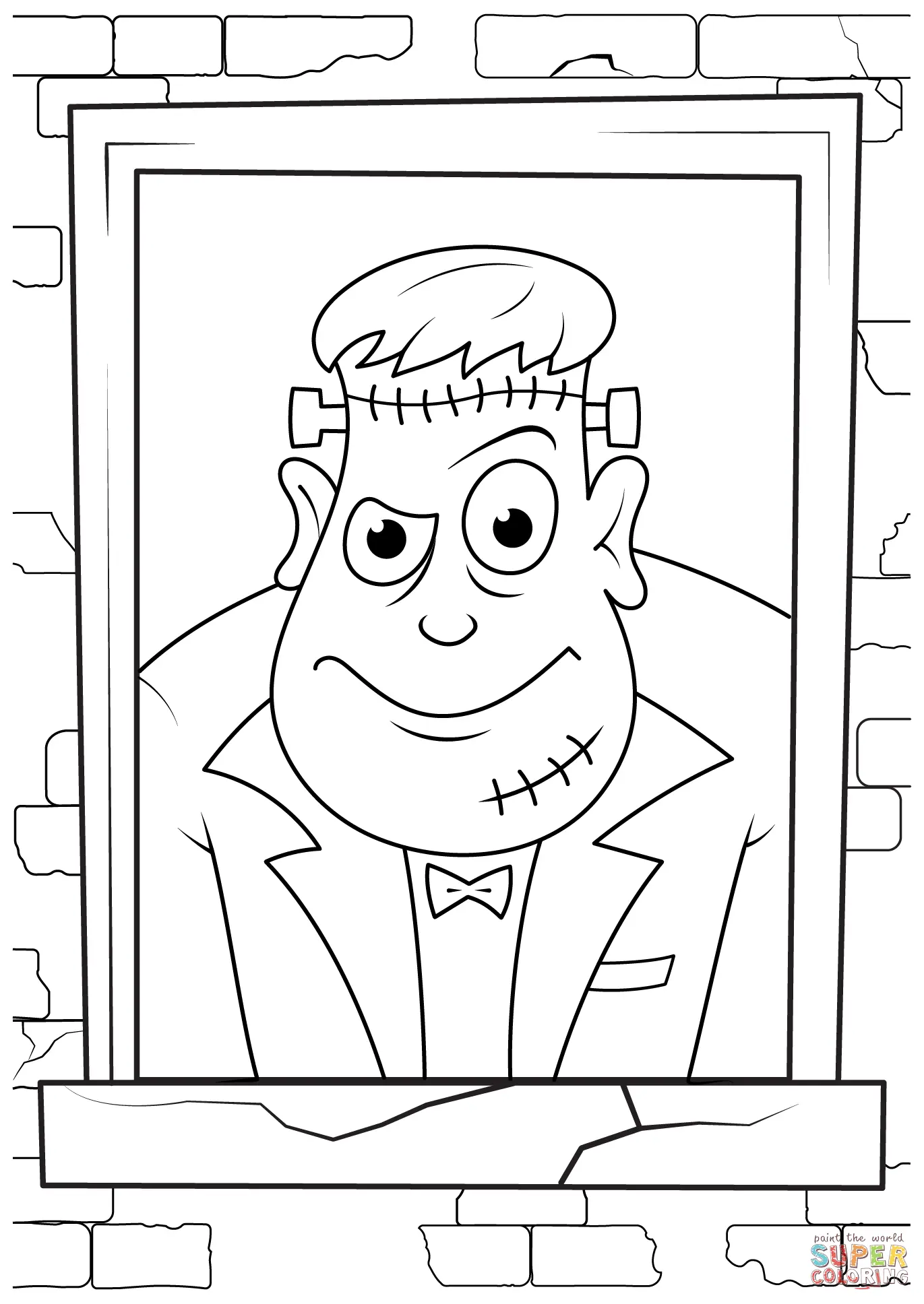 Frankenstein Para Colorear 3
