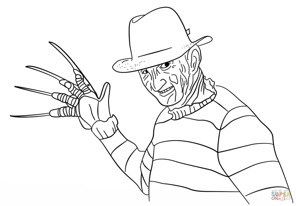 Freddy Vs Jason Para Colorear 4