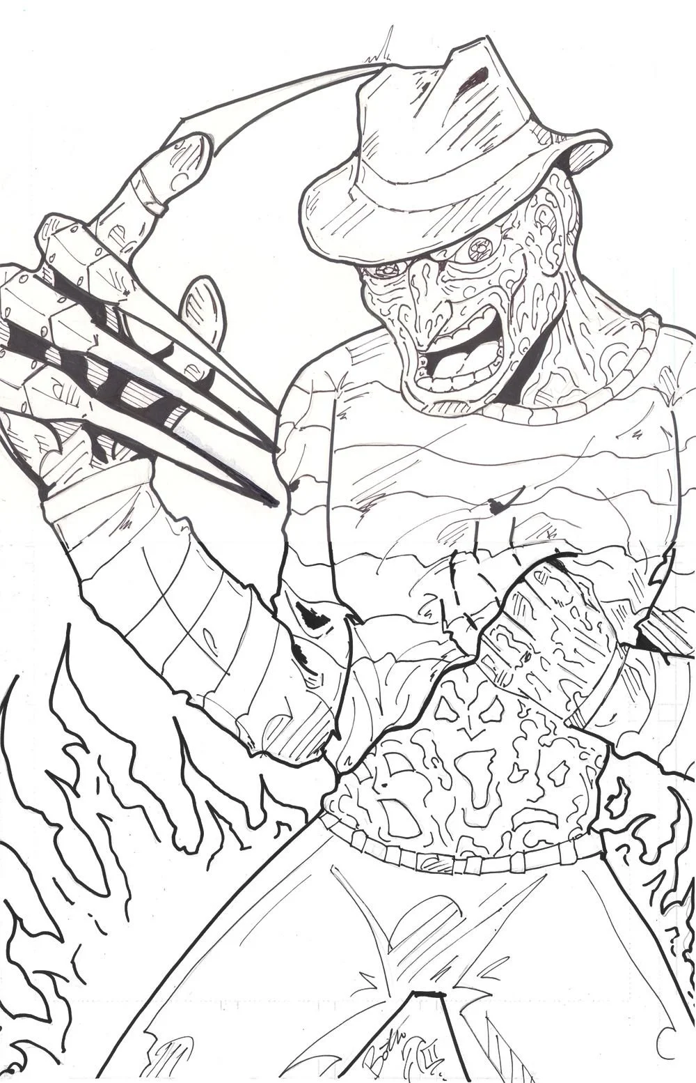 Freddy Vs Jason Para Colorear 9