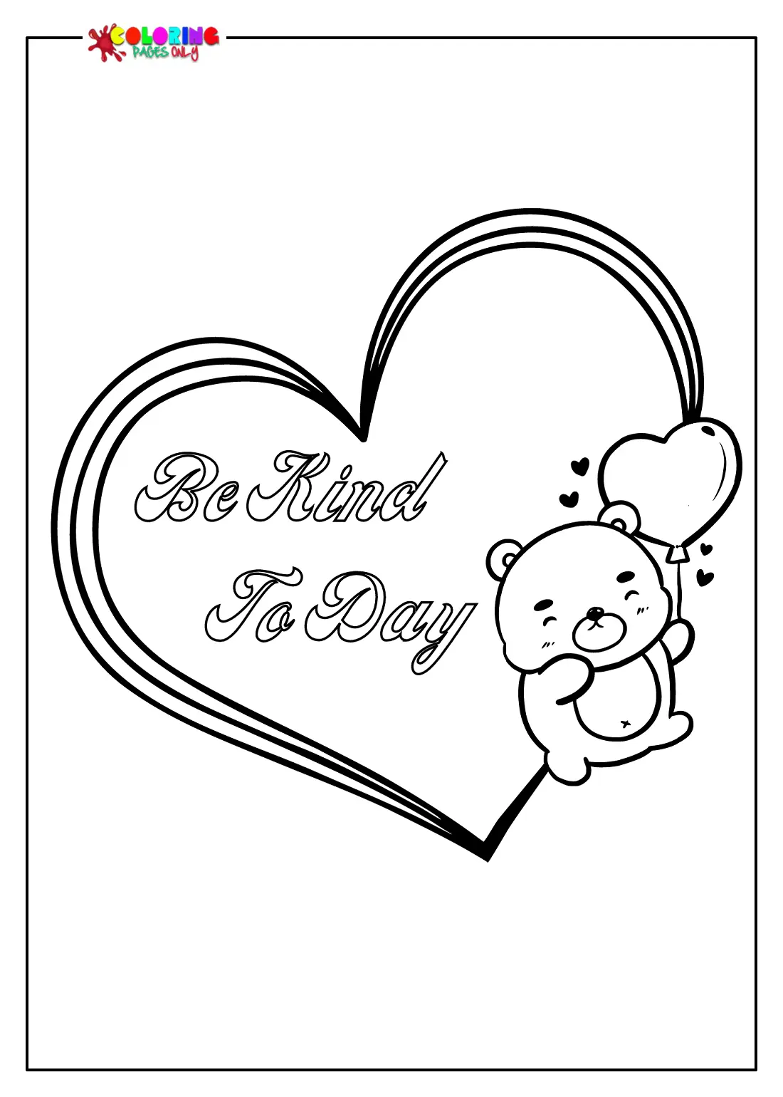 Free Kindness Coloring Pages 14