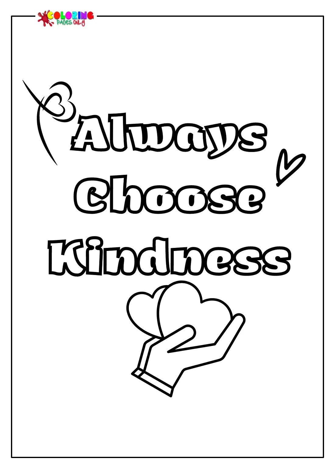 Free Kindness Coloring Pages 16