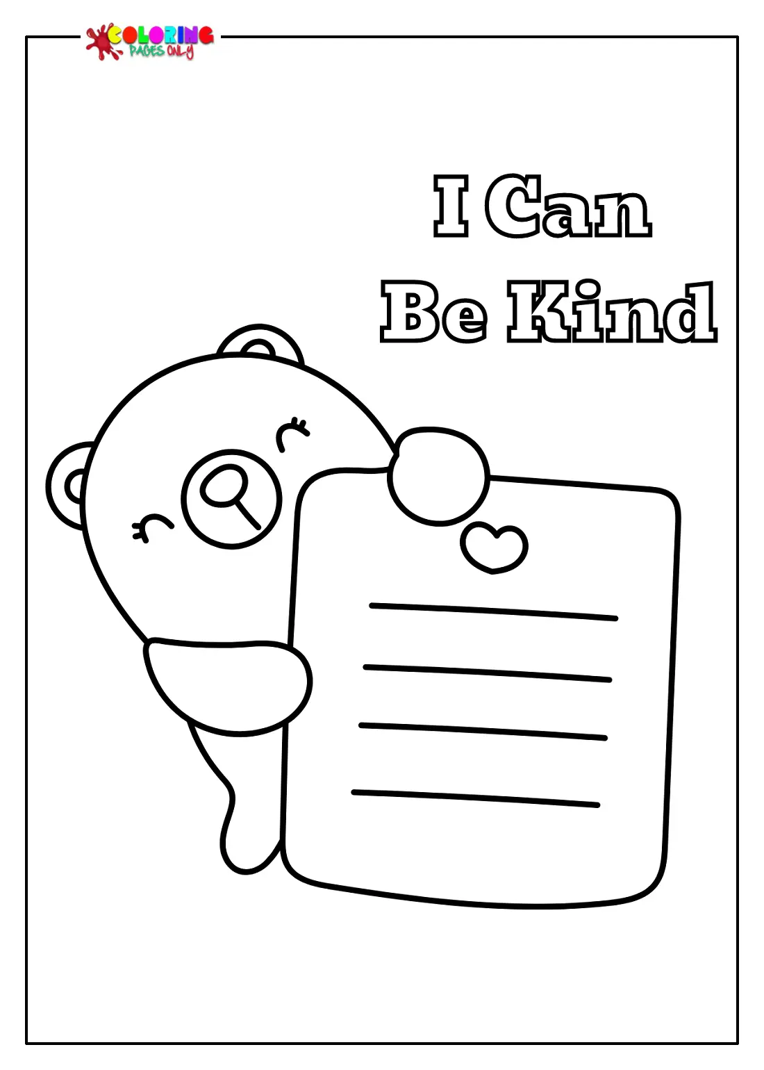 Free Kindness Coloring Pages 18
