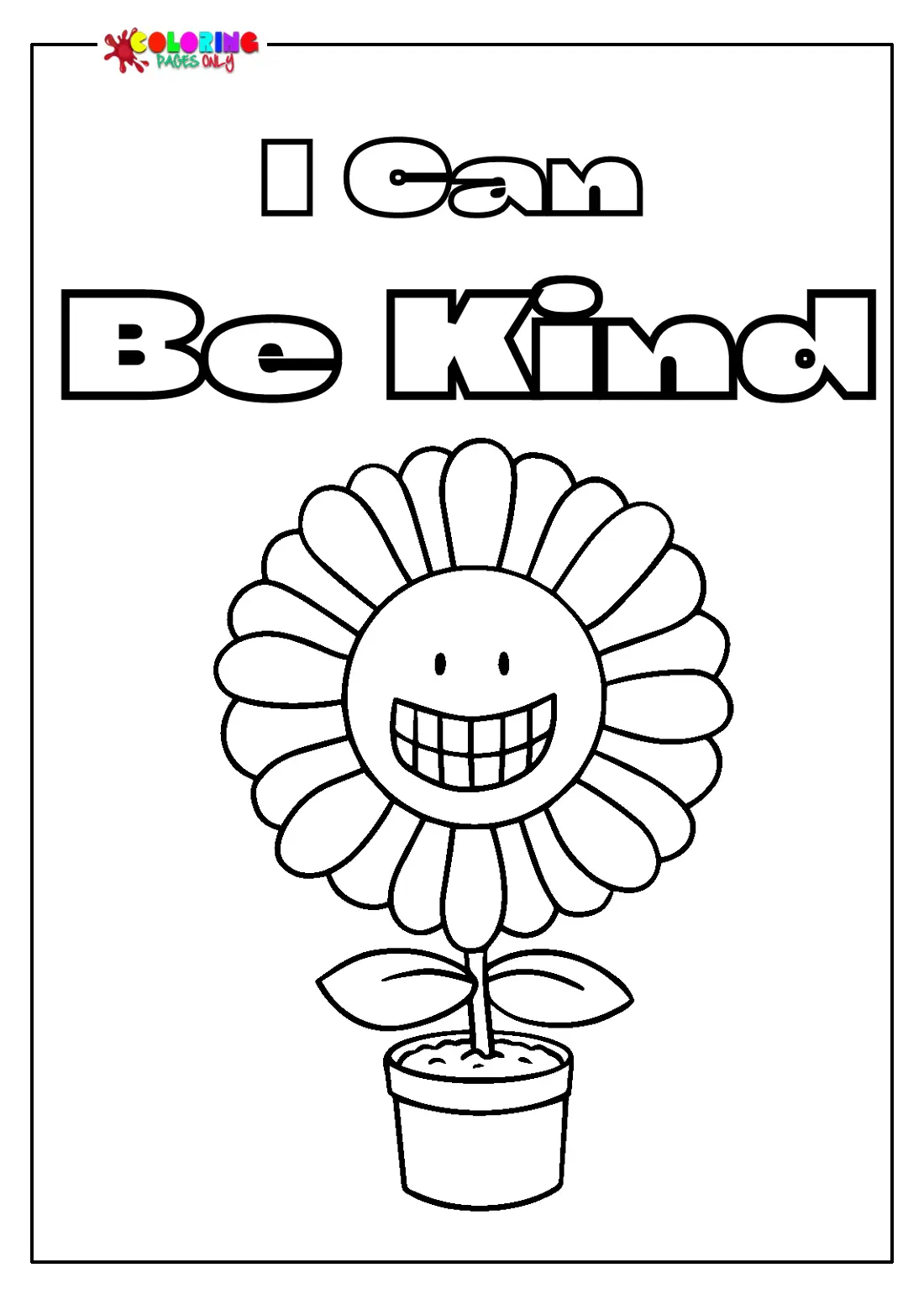 Free Kindness Coloring Pages 3