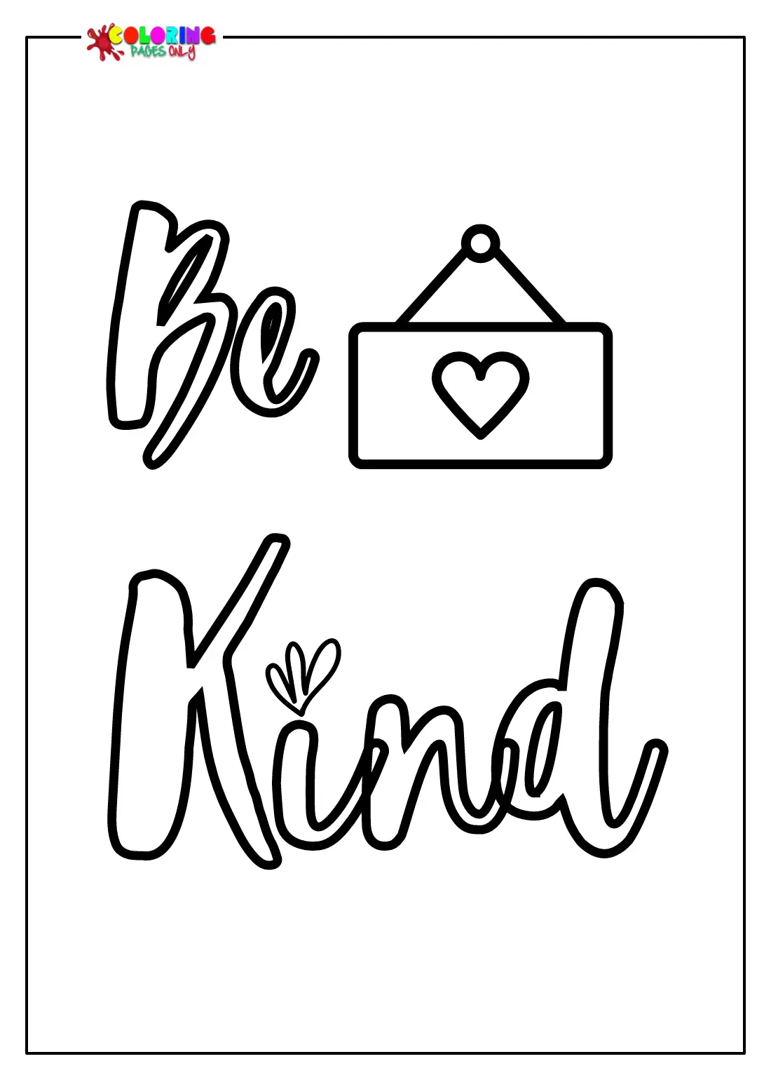 Free Kindness Coloring Pages 5