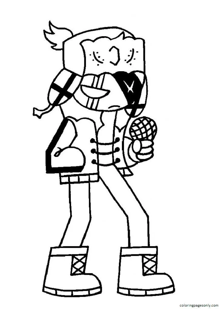 Friday Night Funkin Coloring Pages 10
