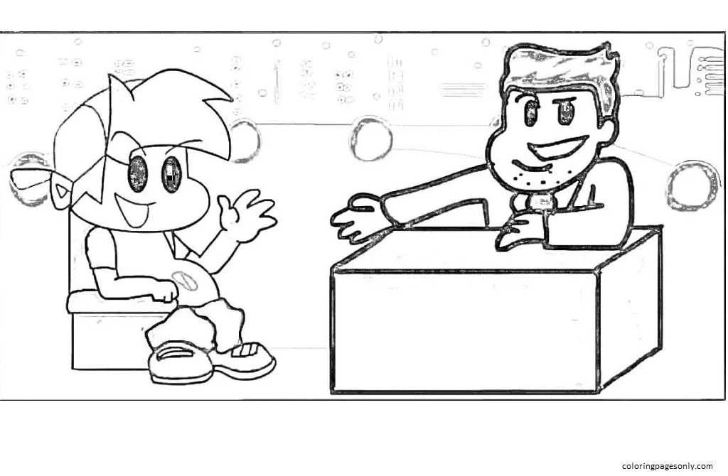 Friday Night Funkin Coloring Pages 107