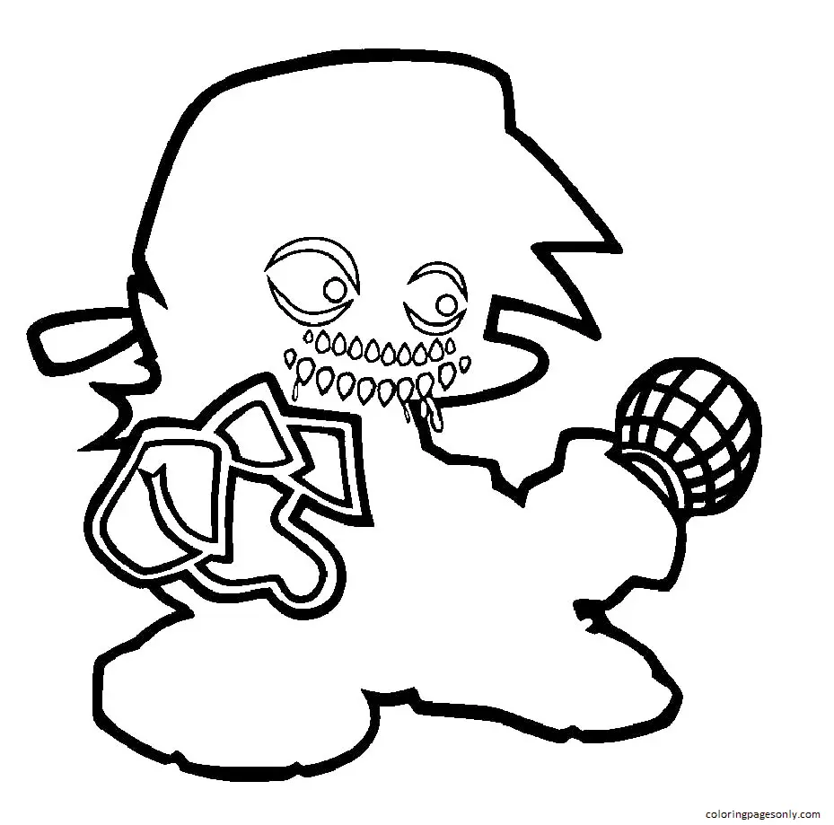 Friday Night Funkin Coloring Pages 14
