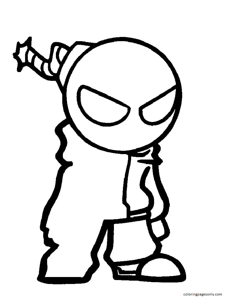 Friday Night Funkin Coloring Pages 16