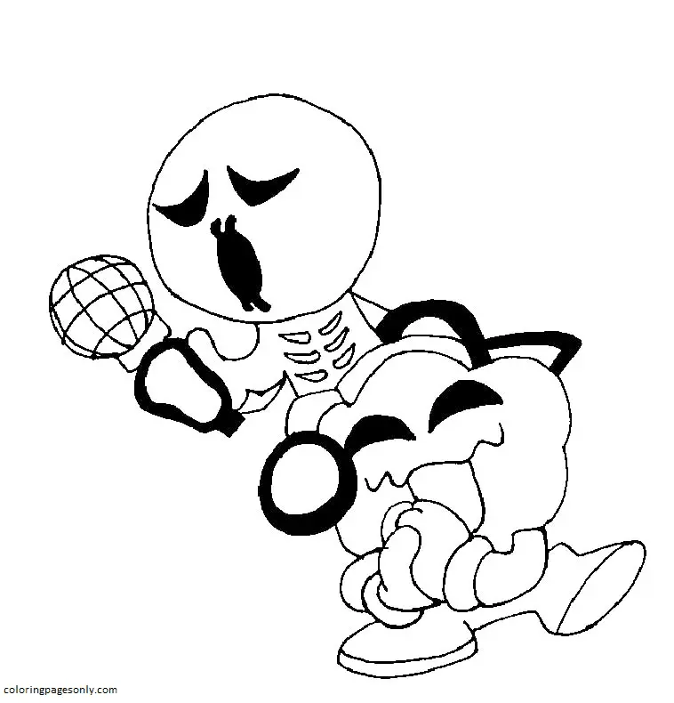 Friday Night Funkin Coloring Pages 20