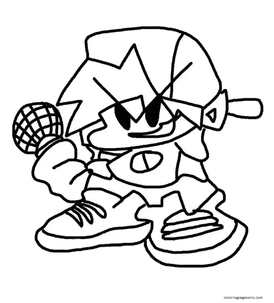 Friday Night Funkin Coloring Pages 34