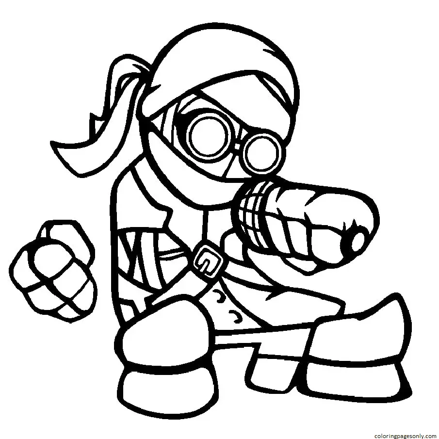 Friday Night Funkin Coloring Pages 37