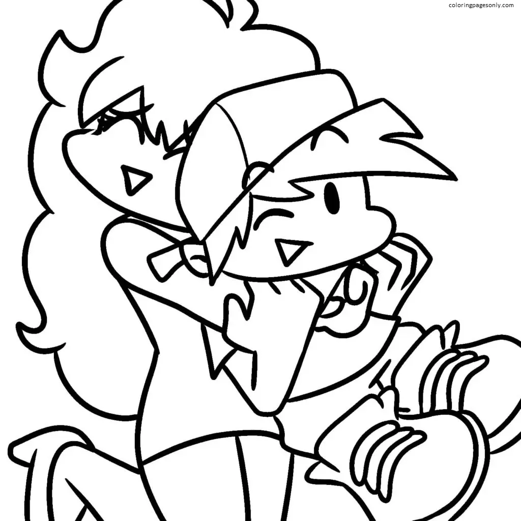 Friday Night Funkin Coloring Pages 39
