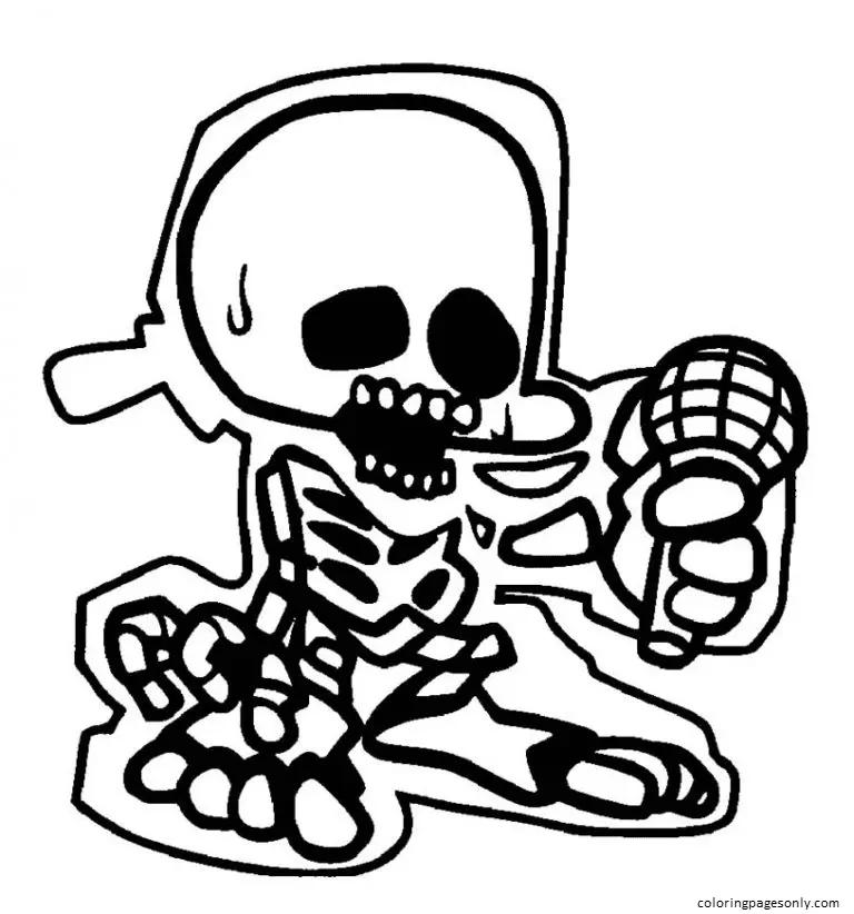 Friday Night Funkin Coloring Pages 41