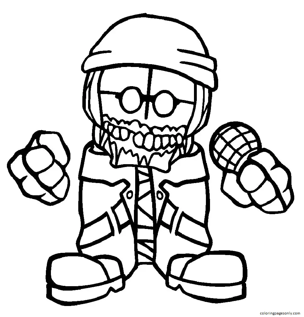 Friday Night Funkin Coloring Pages 47