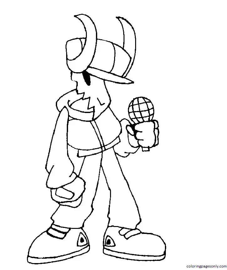 Friday Night Funkin Coloring Pages 5
