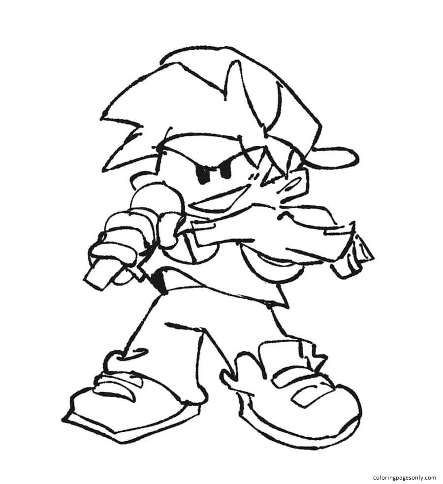 Friday Night Funkin Coloring Pages 56