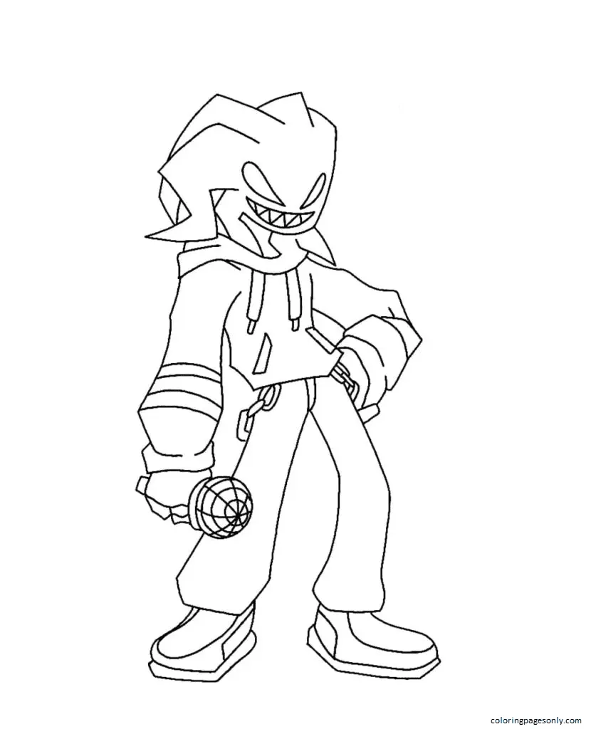 Friday Night Funkin Coloring Pages 6