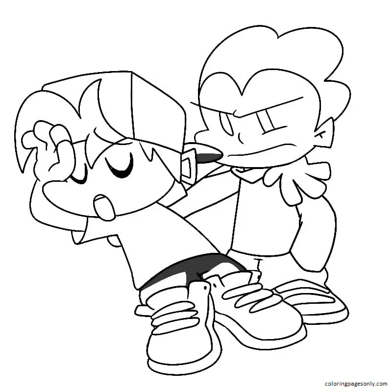 Friday Night Funkin Coloring Pages 74