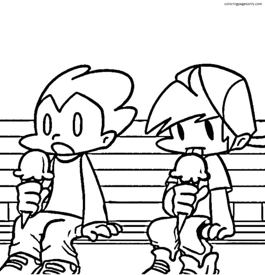 Friday Night Funkin Coloring Pages 76