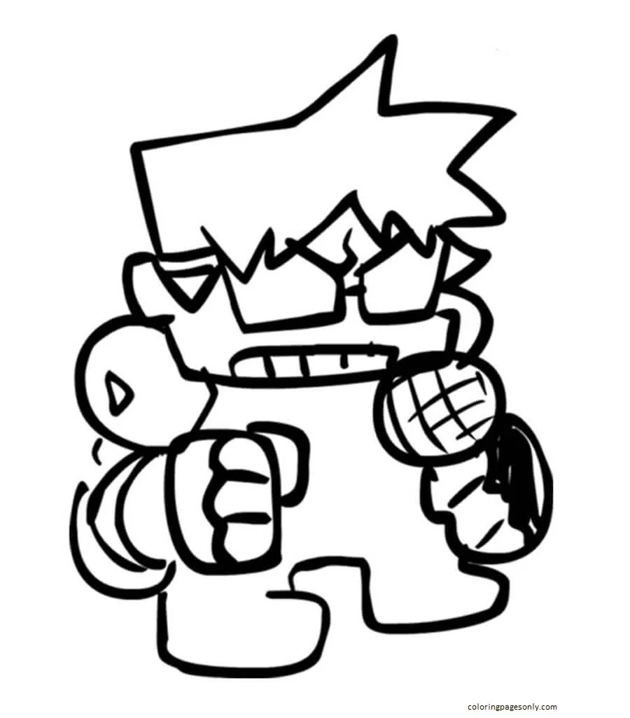 Friday Night Funkin Coloring Pages 95