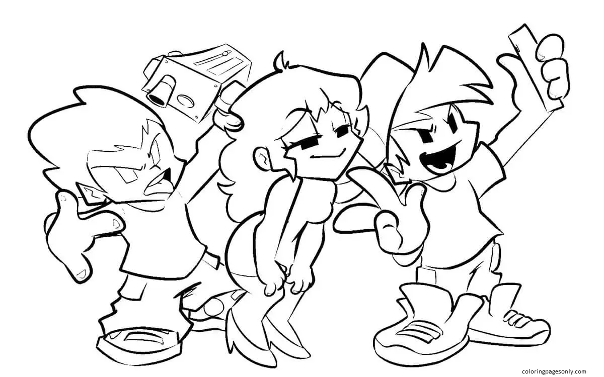 Friday Night Funkin Coloring Pages 98