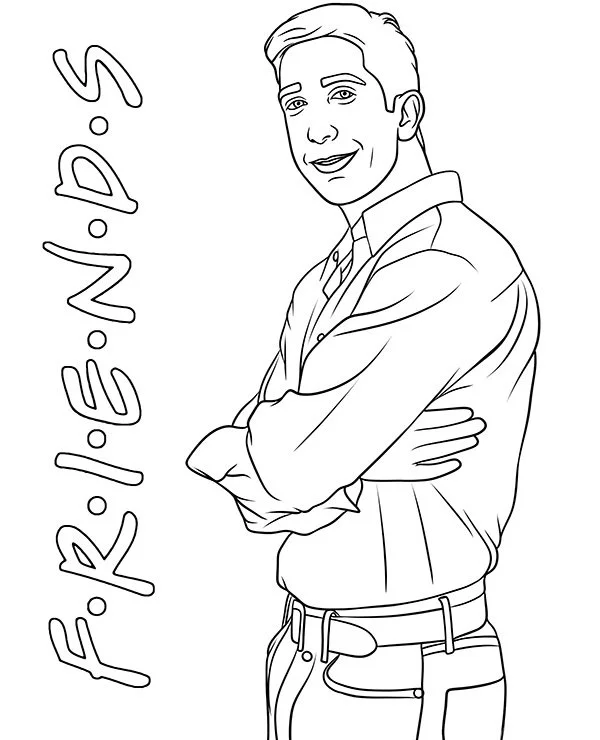 Friends TV Show Coloring Pages 12